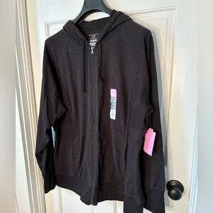 Tek Gear Essentials Black Hooded Sweatshirt 2X NWT